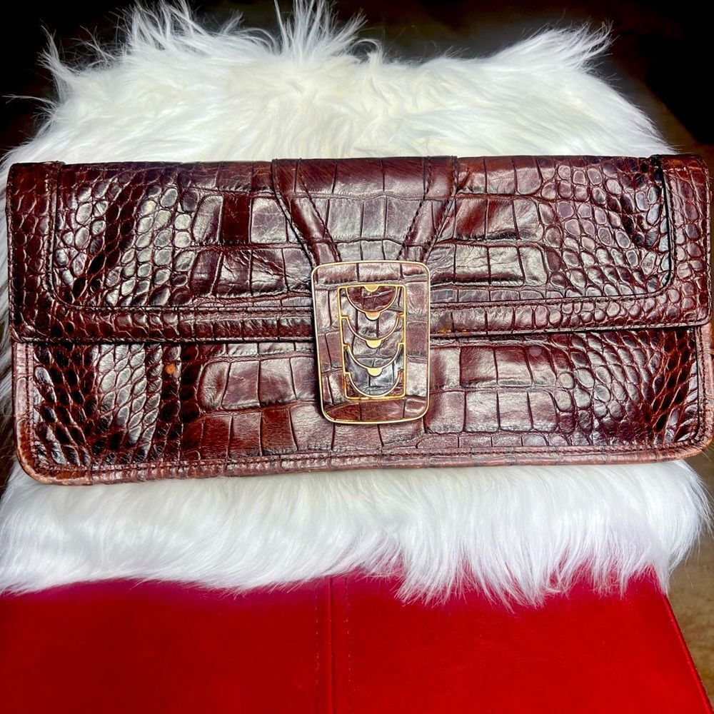 Cole Haan Leather  Brown Clutch - Picture 7 of 7